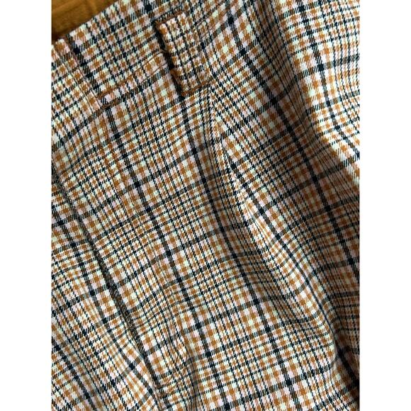 Free People Turning Point Barrel Leg Trousers Pants Neutral Combo Plaid Size 4 - Picture 7 of 14